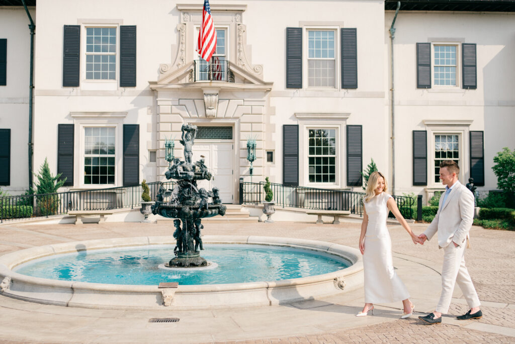 War Memorial Engagement Photos in Grosse Pointe Michigan